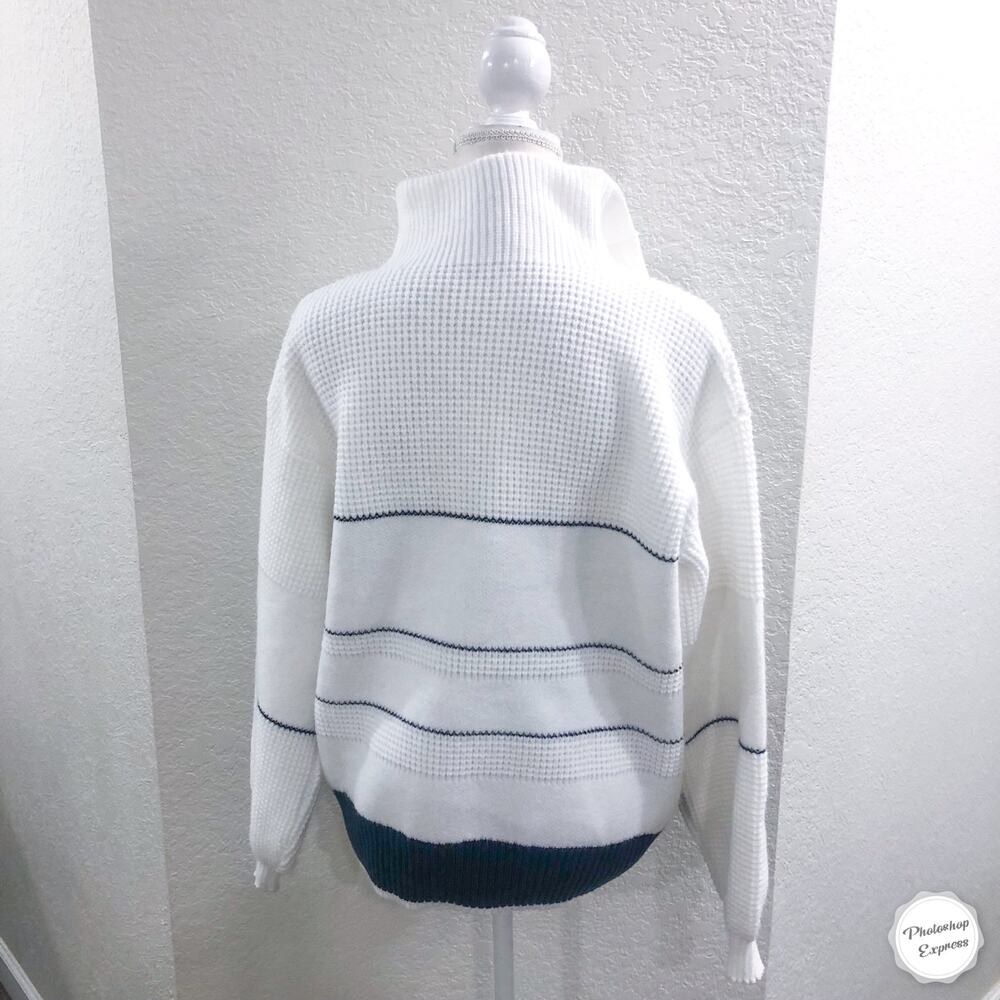 Commense Open Collar Button Up Sweater - Picture 4 of 9